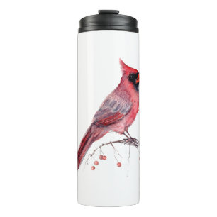 Garrafa Térmica Pássaro Cardinal Vermelho