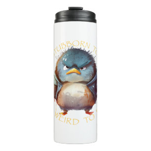 Garrafa Térmica Pássaro Muito Teimoso Para Sair Muito Estranho Par