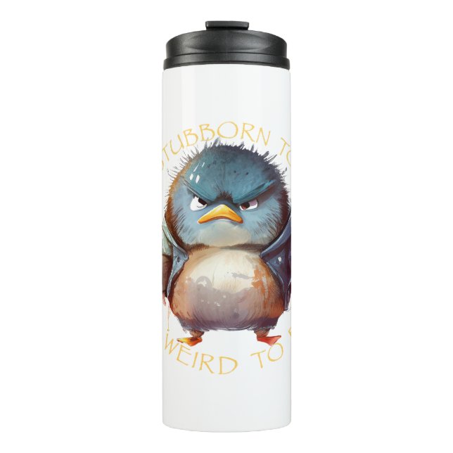 Garrafa Térmica Pássaro Muito Teimoso Para Sair Muito Estranho Par (Frente)