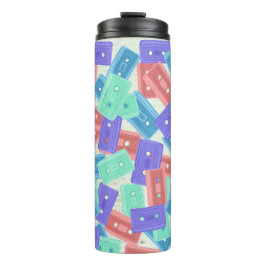 Garrafa Térmica Pastel Cassette Tapes - Música estética dos anos 9