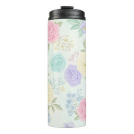 Garrafa Térmica Pastel Floral Thermal Tumbler