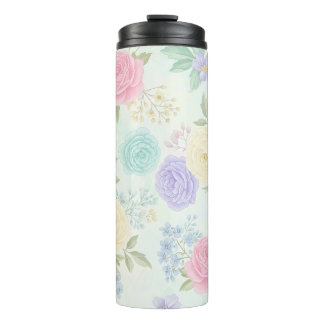 Garrafa Térmica Pastel Floral Thermal Tumbler