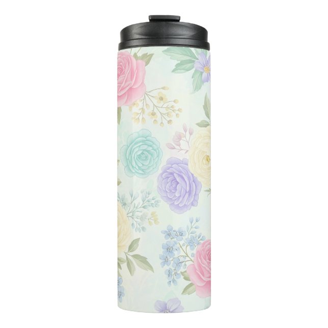 Garrafa Térmica Pastel Floral Thermal Tumbler (Frente)