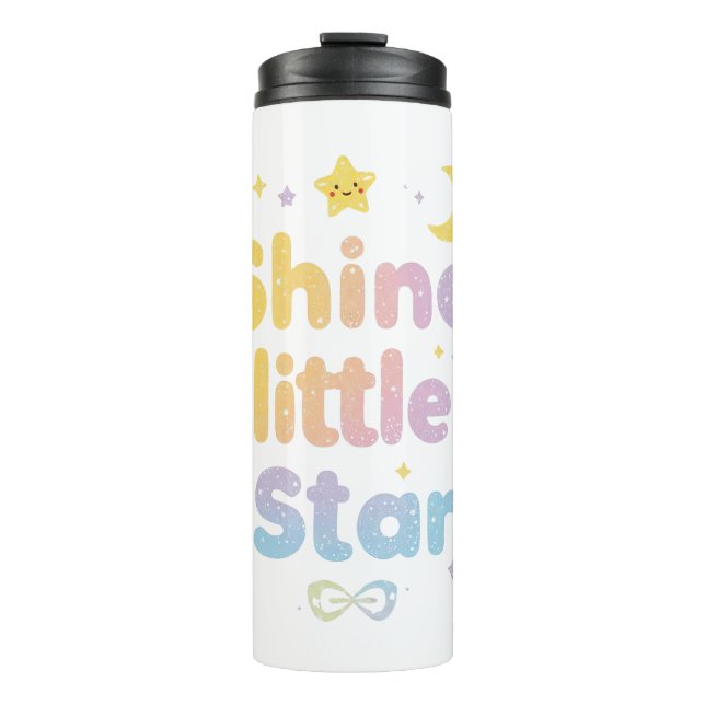 Garrafa Térmica Pastel "Shine Little Star" Celestial (Frente)