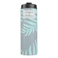 Pastel tropical deixa monograma Tumbler térmico