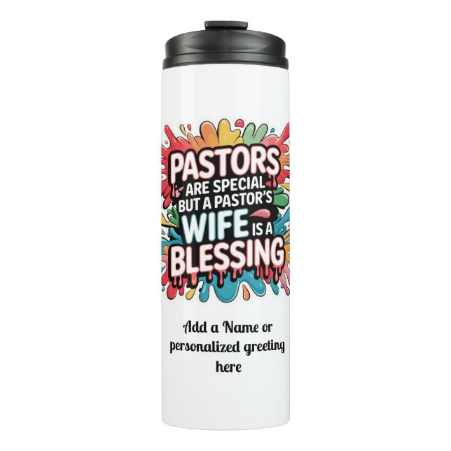 Garrafa Térmica ✝️ Pastors Wife Appreciation Gift Benção Personali (Frente)