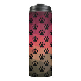 Garrafa Térmica Pata de cão, pegada animal, pé de gato