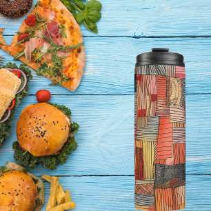 Garrafa Térmica Patchwork of Lines and Colors 20 oz Tumbler