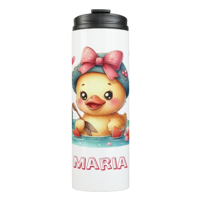 Garrafa Térmica Pato amarelo-cúmulo (Frente)