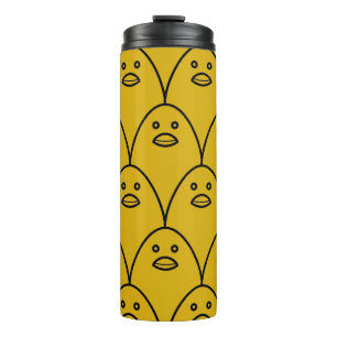 Garrafa Térmica Patozinho Amarelo Minimalista Divertido para Viage