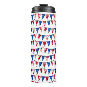 GARRAFA TÉRMICA PATRIÓTICO VERMELHO BRANCO AZUL-AMERICANO