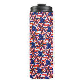 GARRAFA TÉRMICA PATRÓTICO VERMELHO BRANCO AZUL-AMERICANO PADRÃO