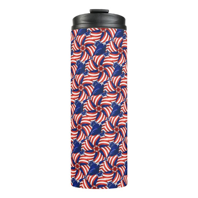 GARRAFA TÉRMICA PATRÓTICO VERMELHO BRANCO AZUL-AMERICANO PADRÃO (Frente)