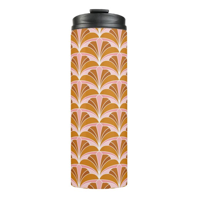 Garrafa Térmica Patterno Invisível do Damask Floral Elegante. De (Frente)