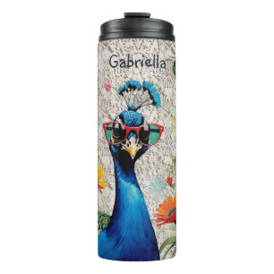 Garrafa Térmica Pavão legal em Shades Floral e Lace