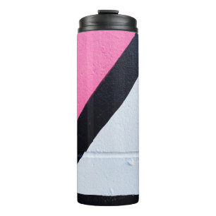 Garrafa Térmica Pavimento de betão rosa, branco e rosa