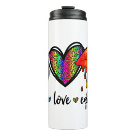 Garrafa Térmica Paz, Amor e Igualdade