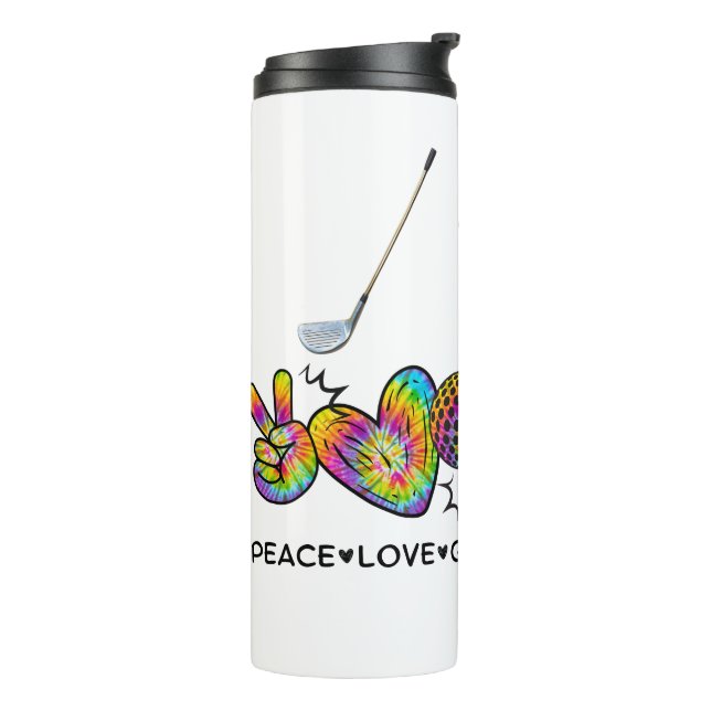 Garrafa Térmica Paz Amor Golfe Tie-Dye (Giro à esquerda)