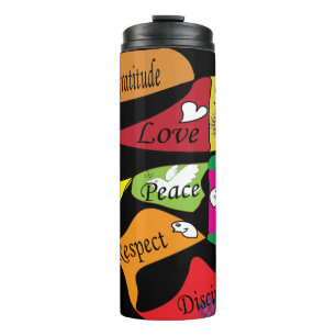 Garrafa Térmica Paz, Joy e Amor