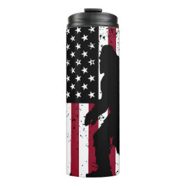 Garrafa Térmica Pé Grande Patriótico Bandeira Americana Sasquatch