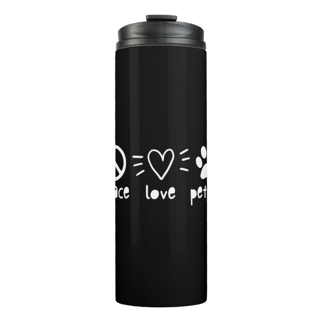 Garrafa Térmica Peace Love Pet Sit (Frente)