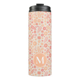 Garrafa Térmica Peach Airy Wildflower Meadow Standard & Monograma