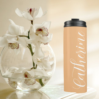 Garrafa Térmica Peach Stylized Wedding Bridesmaid
