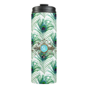 Garrafa Térmica Peacock Monogrammed Gemstone