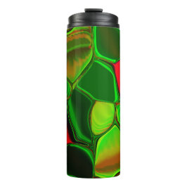 Garrafa Térmica Pedaços de mandris, cír e formas arredon dados.