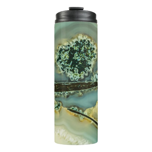 Garrafa Térmica pedra dentro a semirprecioso (Frente)