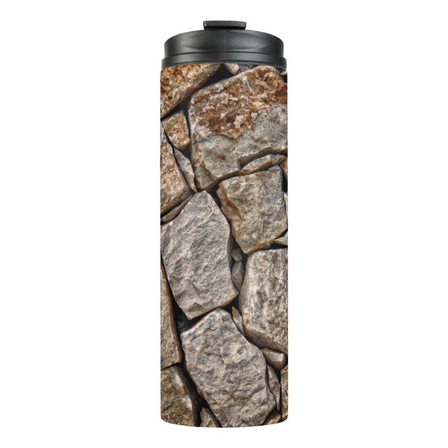 Garrafa Térmica Pedras de parede, pedras de alvenaria (Frente)