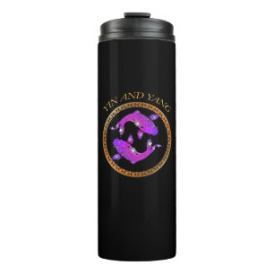 Garrafa Térmica Peixe-dourado koi japonês Yin e Yang