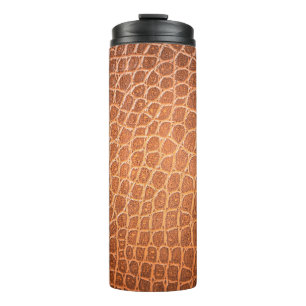 Garrafa Térmica Pele de fundo de pele castanha, abstrato
