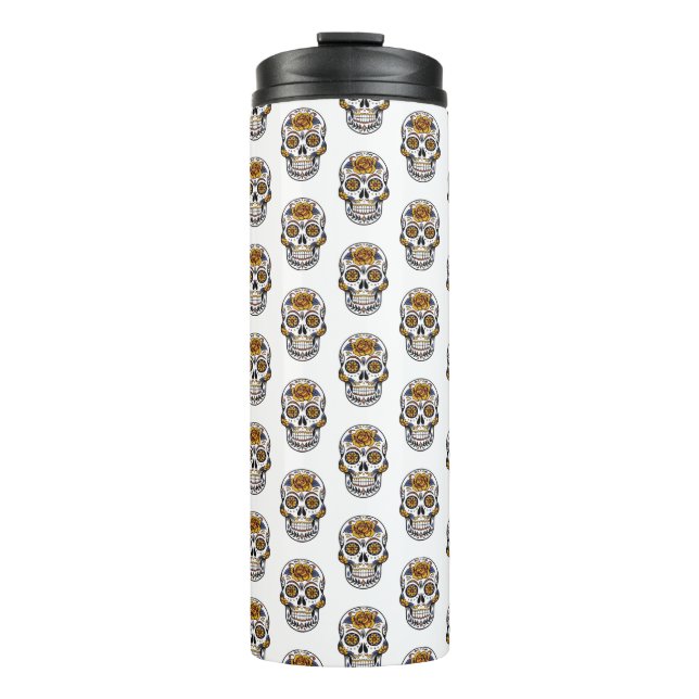 Garrafa Térmica Pele Floral Padrão Tumbler Térmico (Frente)