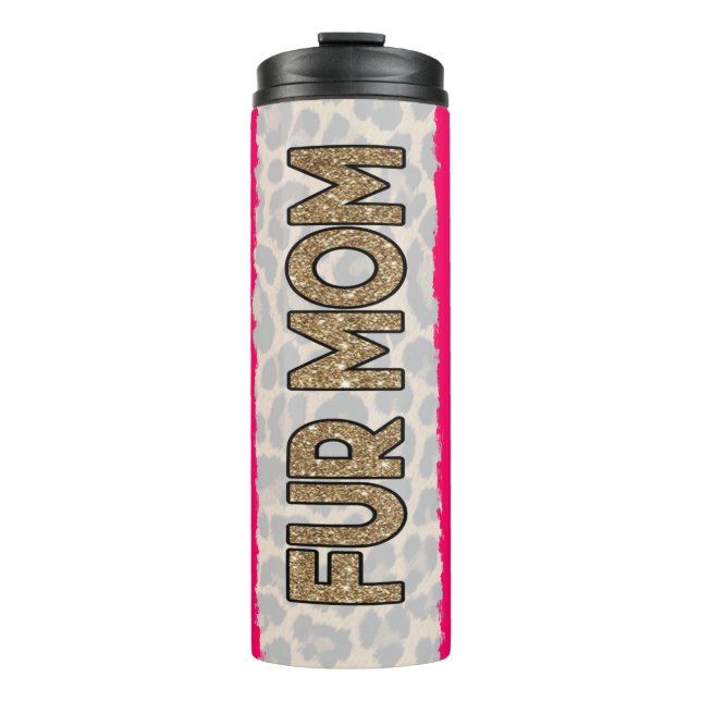 Garrafa Térmica Peles Mãe Cachorro Dourado (Frente)