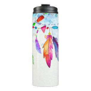 Garrafa Térmica Penas boho