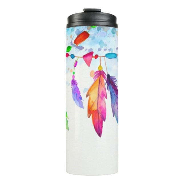 Garrafa Térmica Penas boho (Frente)