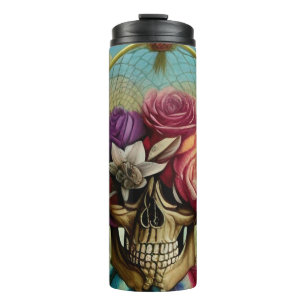 Garrafa Térmica Penas do Crânio Boêmia de Dreamcatcher