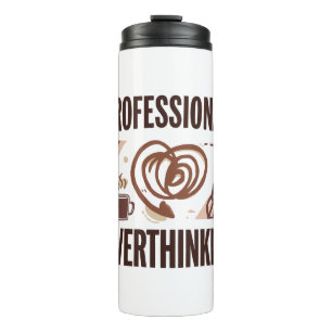 Garrafa Térmica Pensador Excessivamente Sarcástico com Café e Caos