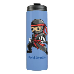Garrafa Térmica Pequeno Guerreiro Ninja Personalizado Tumbler Térm