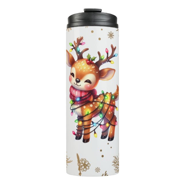 Garrafa Térmica Pequeno Veado - Luzes de Férias (Frente)