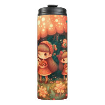 Pequenos elfos bonitos debaixo dos cogumelos