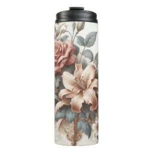 Garrafa Térmica Perfeição Floral Antiquada Clara