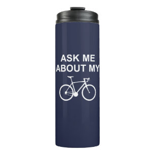 Garrafa Térmica Pergunte-Me Sobre A Minha Bicicleta