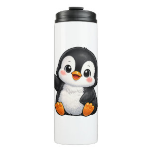 Garrafa Térmica Personagem de desenho animado de bebê pinguim fofo