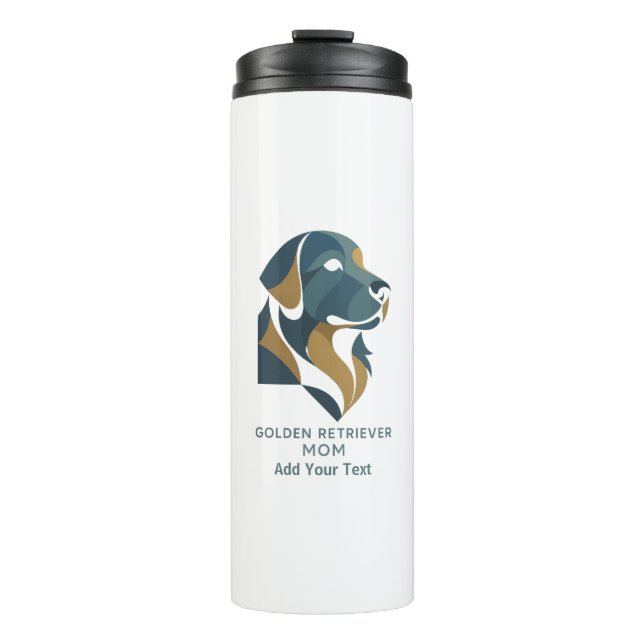 Garrafa Térmica personalised golden retriever Mom Thermal Tumbler (Frente)