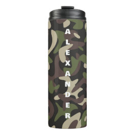 Garrafa Térmica Personalização do Padrão Verde Marrom Militar Camo
