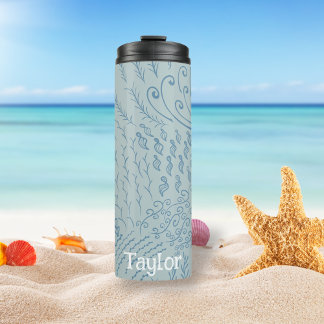 Garrafa Térmica Personalizado | Coral Reef Shell Impressão