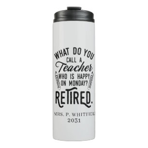 Garrafa Térmica Personalizado do Chefe de Aposentadoria Escolar ap