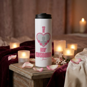 Garrafa Térmica Personalizado Eu Amo Meu Marido – Adicionar Foto e